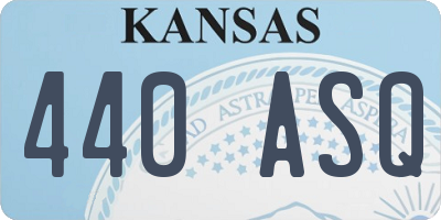 KS license plate 440ASQ