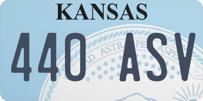 KS license plate 440ASV