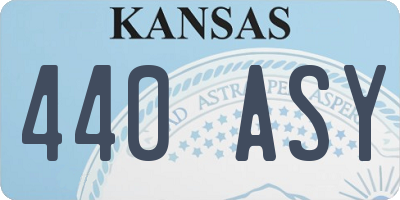 KS license plate 440ASY