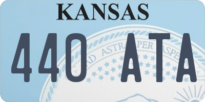 KS license plate 440ATA