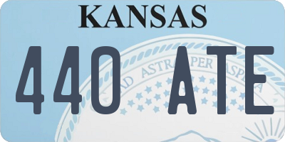 KS license plate 440ATE