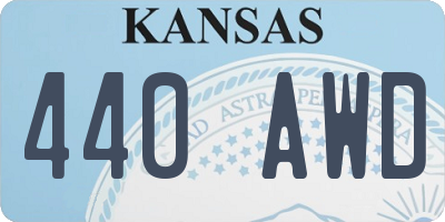 KS license plate 440AWD