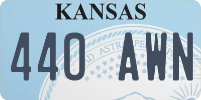 KS license plate 440AWN