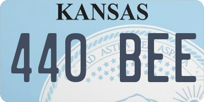 KS license plate 440BEE