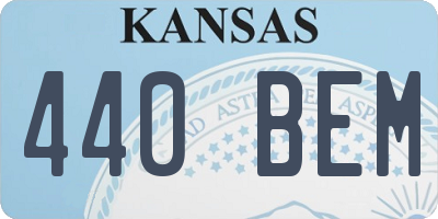 KS license plate 440BEM