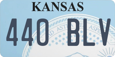 KS license plate 440BLV