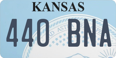 KS license plate 440BNA