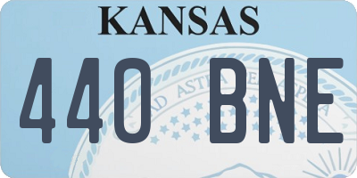 KS license plate 440BNE