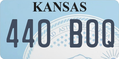 KS license plate 440BOQ