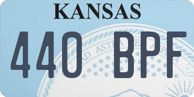 KS license plate 440BPF