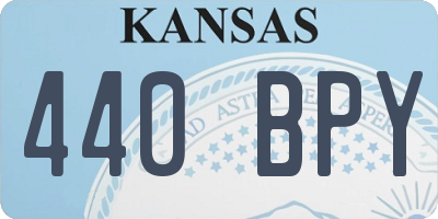 KS license plate 440BPY