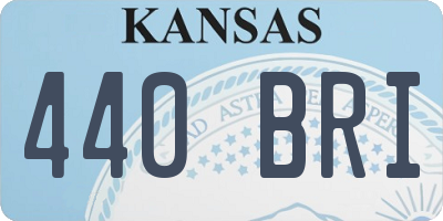 KS license plate 440BRI