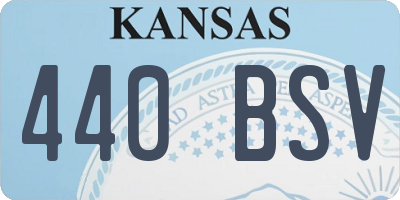 KS license plate 440BSV