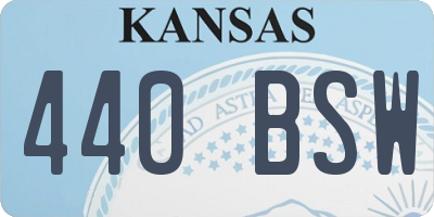 KS license plate 440BSW