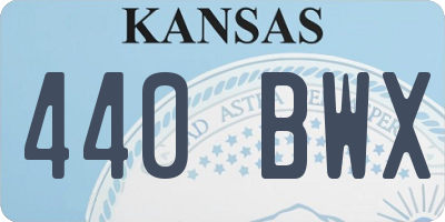 KS license plate 440BWX