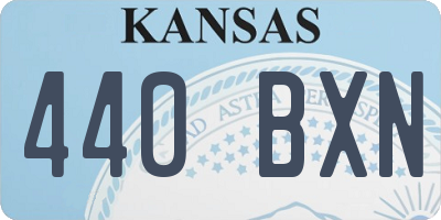 KS license plate 440BXN