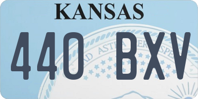 KS license plate 440BXV