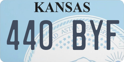 KS license plate 440BYF