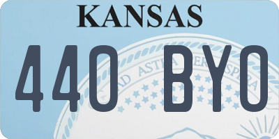 KS license plate 440BYO