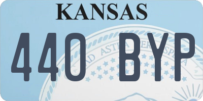 KS license plate 440BYP