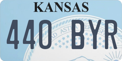 KS license plate 440BYR