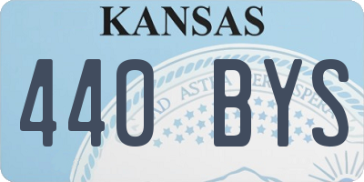 KS license plate 440BYS