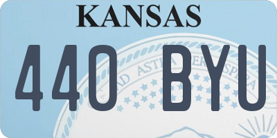 KS license plate 440BYU