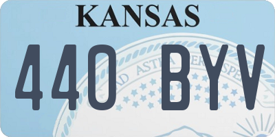 KS license plate 440BYV