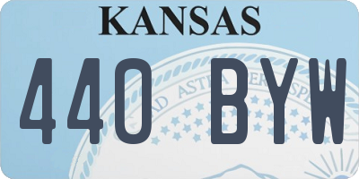 KS license plate 440BYW