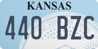 KS license plate 440BZC