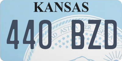 KS license plate 440BZD