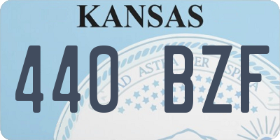 KS license plate 440BZF
