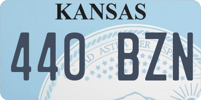 KS license plate 440BZN