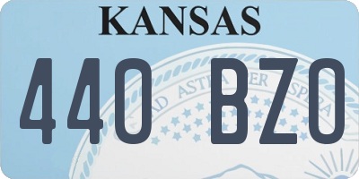 KS license plate 440BZO