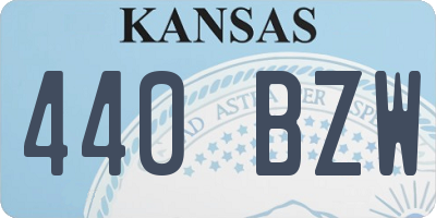 KS license plate 440BZW