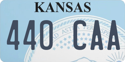 KS license plate 440CAA