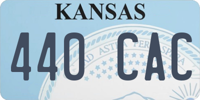 KS license plate 440CAC