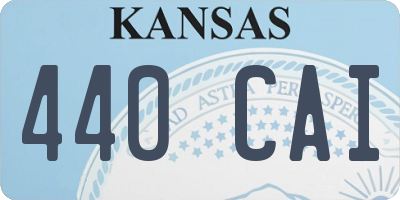 KS license plate 440CAI