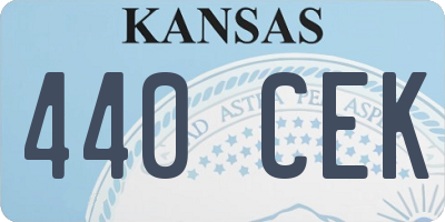 KS license plate 440CEK