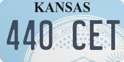 KS license plate 440CET