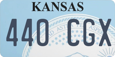 KS license plate 440CGX