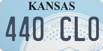 KS license plate 440CLO