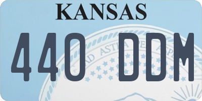KS license plate 440DDM