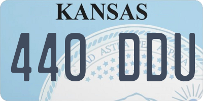 KS license plate 440DDU