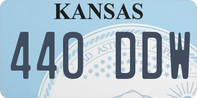 KS license plate 440DDW