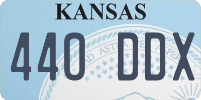 KS license plate 440DDX