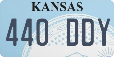 KS license plate 440DDY