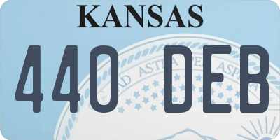 KS license plate 440DEB