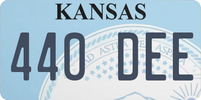 KS license plate 440DEE