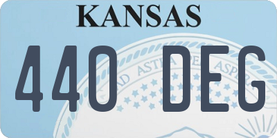 KS license plate 440DEG